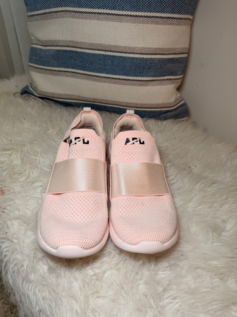 APL Women's TechLoom Slip-On Sneaker in Pale Pink